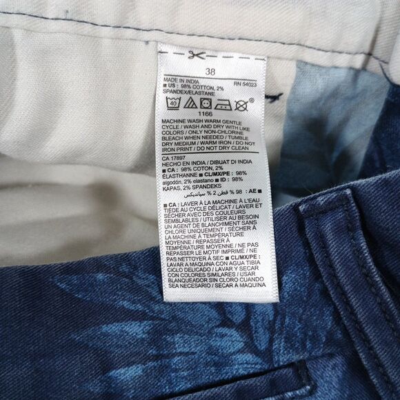 Old Navy Men’s Blue Palm Print Shorts 38 Built-In Flex Ultimate Slim Casual Summ - Picture 6 of 12